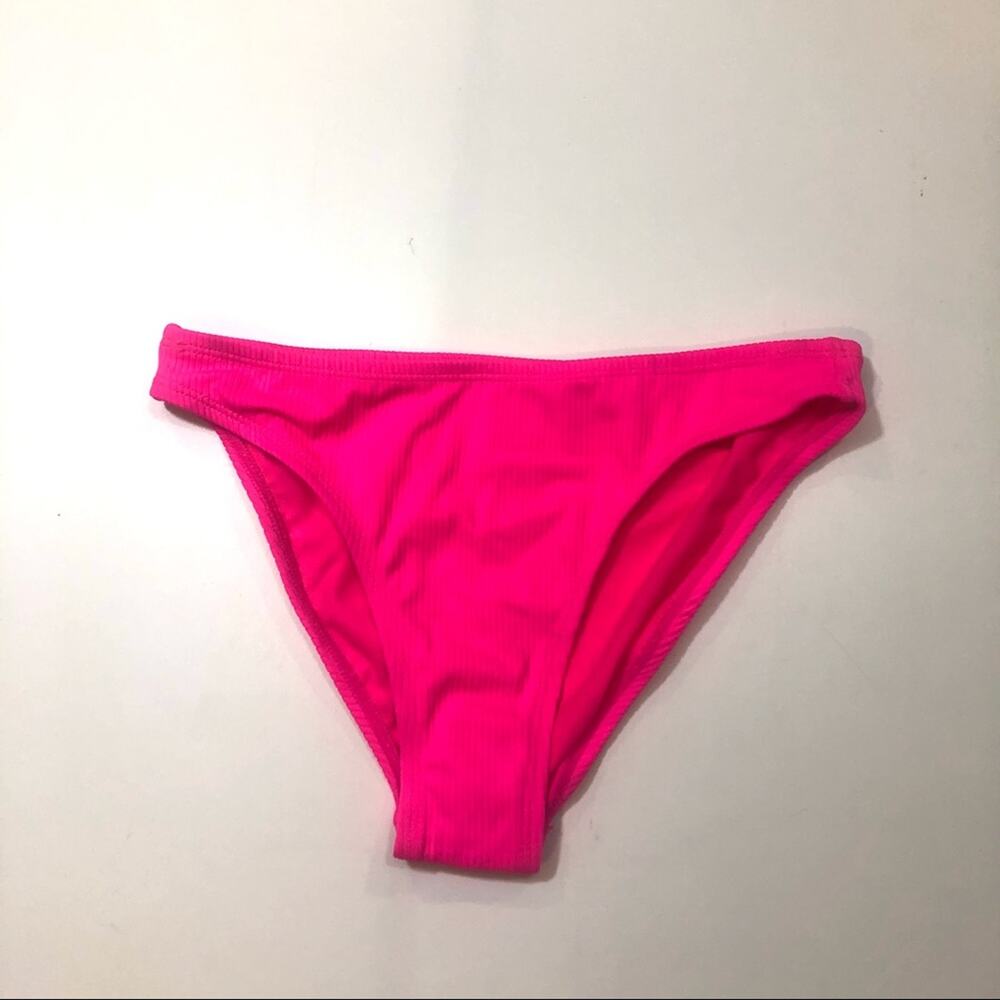 California Waves Pink ribbed bikini swim bottom - Picture 2 of 5